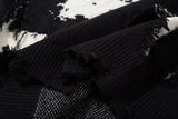 DAXUEN grey oversized distressed skull graphic sweater