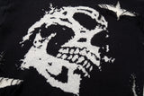 DAXUEN grey oversized distressed skull graphic sweater