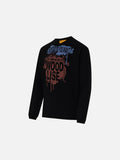 Distressed Splatter Graphic Long-Sleeve T-Shirt