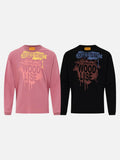 Distressed Splatter Graphic Long-Sleeve T-Shirt