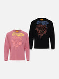 Distressed Splatter Graphic Long-Sleeve T-Shirt