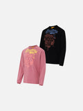 Distressed Splatter Graphic Long-Sleeve T-Shirt