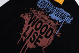 Distressed Splatter Graphic Long-Sleeve T-Shirt