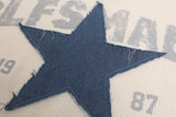 Distressed Star Appliqué Waffle Knit Top
