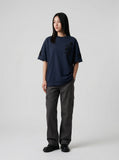 DAXUEN Distressed oversized t-shirt with star graphics — model photo