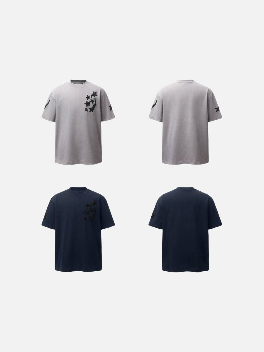 DAXUEN Distressed oversized t-shirt with star graphics