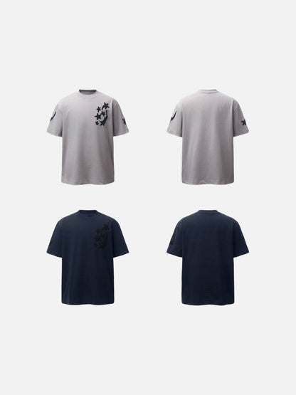 DAXUEN Distressed oversized t-shirt with star graphics