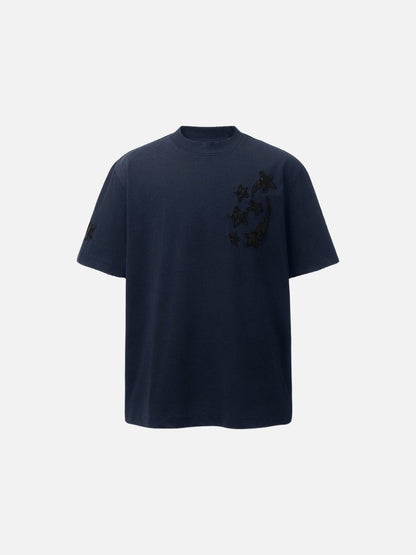 DAXUEN Distressed oversized t-shirt with star graphics