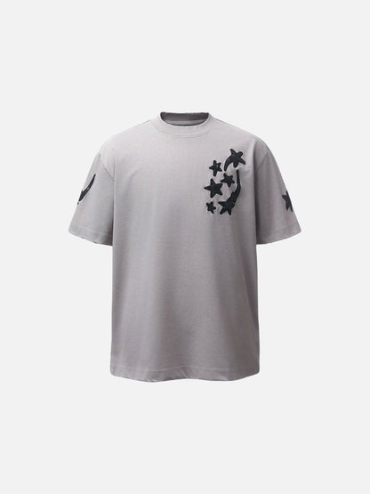 DAXUEN Distressed oversized t-shirt with star graphics