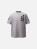 DAXUEN Distressed oversized t-shirt with star graphics