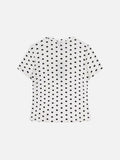 DAXUEN Distressed star graphic polka dot t-shirt