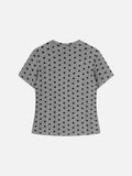DAXUEN Distressed star graphic polka dot t-shirt