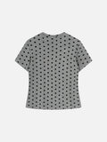 DAXUEN Distressed star graphic polka dot t-shirt