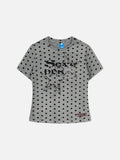 DAXUEN Distressed star graphic polka dot t-shirt