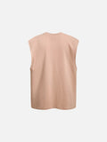 Distressed Sunglasses Peach Tee
