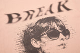 Distressed Sunglasses Peach Tee