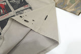 DAXUEN light taupe distressed graphic long sleeve t-shirt