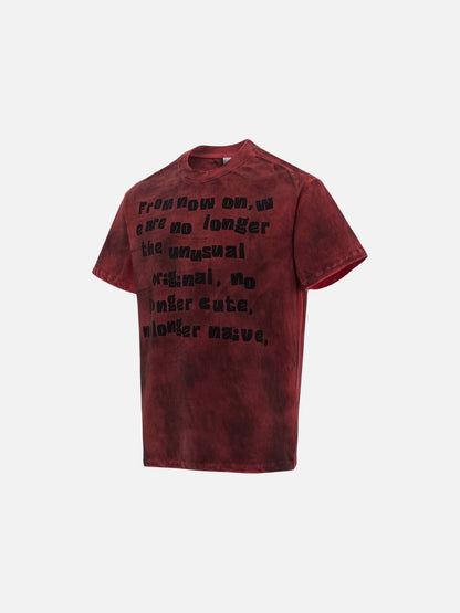 DAXUEN Short-sleeved crew neck T-shirt with text print