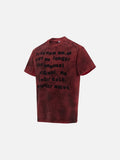DAXUEN Short-sleeved crew neck T-shirt with text print