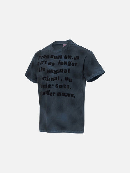 DAXUEN Short-sleeved crew neck T-shirt with text print