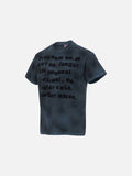 DAXUEN Short-sleeved crew neck T-shirt with text print