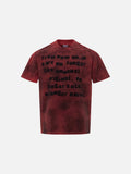 DAXUEN Short-sleeved crew neck T-shirt with text print