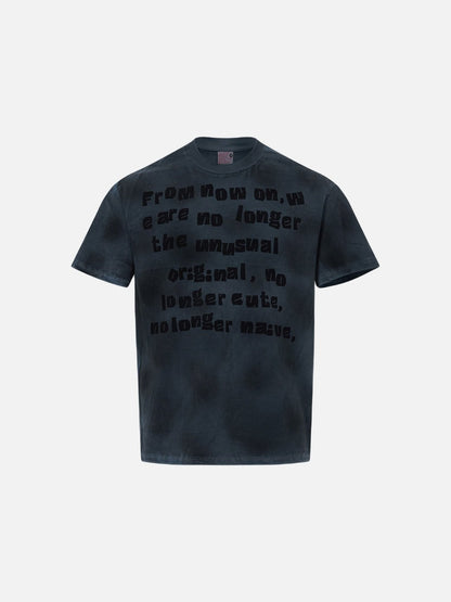 DAXUEN Short-sleeved crew neck T-shirt with text print