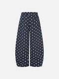 DAXUEN white and black star print wide-leg pants