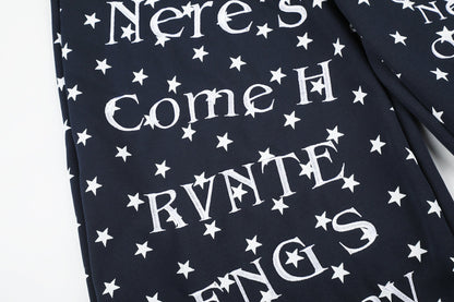 DAXUEN white and black star print wide-leg pants
