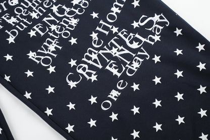 DAXUEN white and black star print wide-leg pants