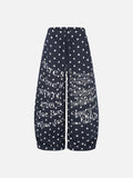 DAXUEN white and black star print wide-leg pants
