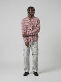 DAXUEN Distressed tie-dye loose-fit pants — model photo