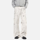 DAXUEN Distressed tie-dye loose-fit pants