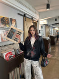 DAXUEN Distressed tie-dye loose-fit pants — model photo