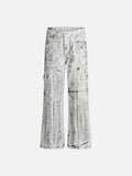 DAXUEN Distressed tie-dye loose-fit pants