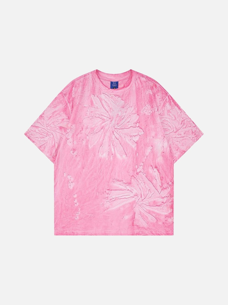 DAXUEN Distressed tie-dye oversized t-shirt