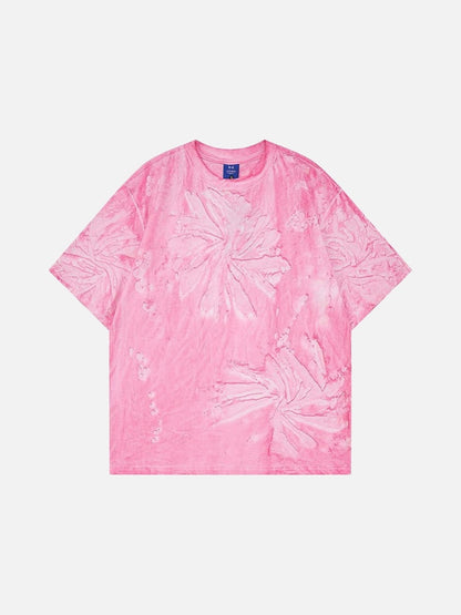 DAXUEN Distressed tie-dye oversized t-shirt