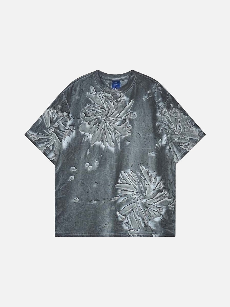 DAXUEN Distressed tie-dye oversized t-shirt