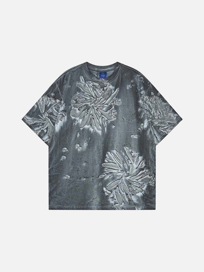 DAXUEN Distressed tie-dye oversized t-shirt