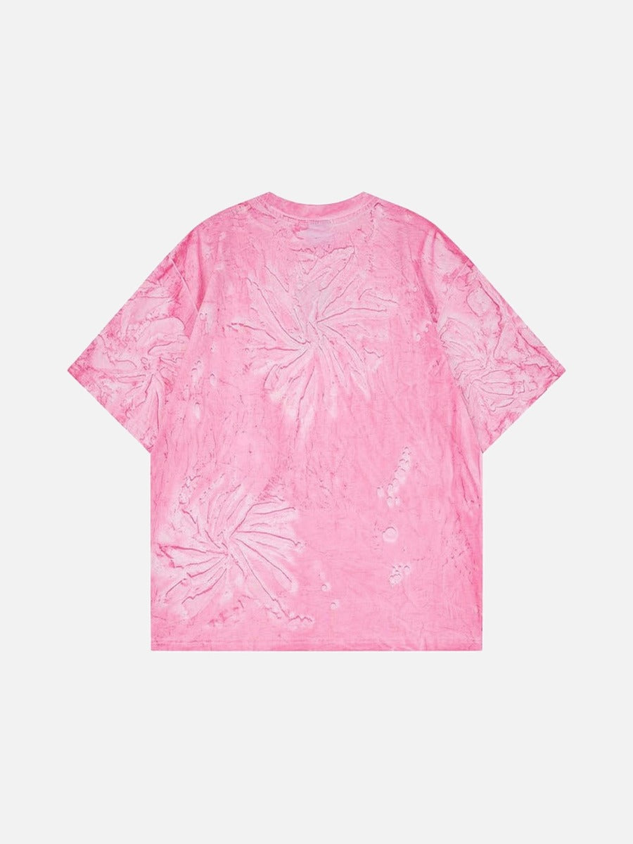 DAXUEN Distressed tie-dye oversized t-shirt