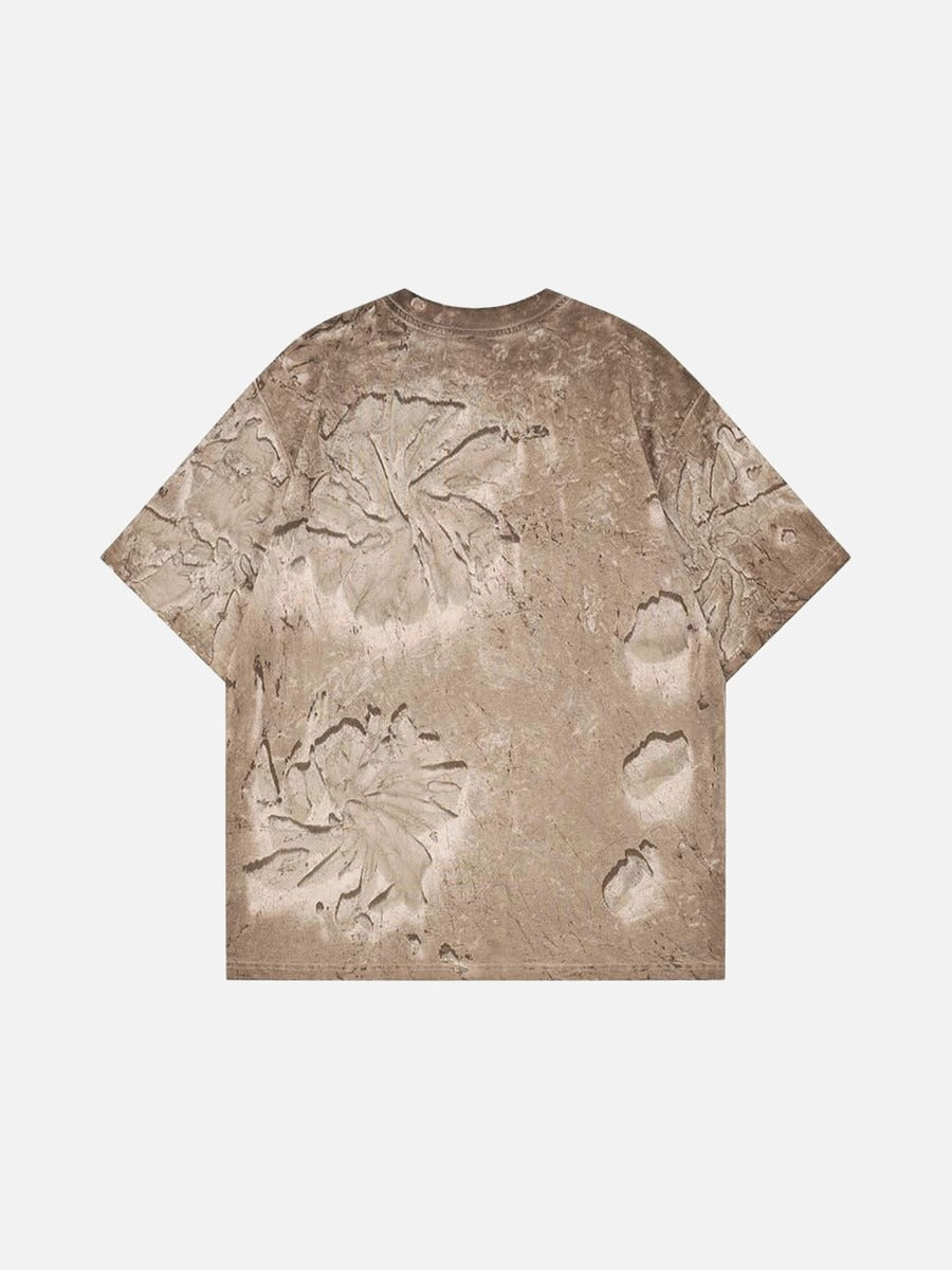 DAXUEN Distressed tie-dye oversized t-shirt