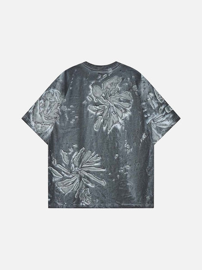 DAXUEN Distressed tie-dye oversized t-shirt