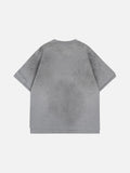 DAXUEN Distressed typewriter print short-sleeved T-shirt