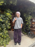 DAXUEN Distressed typewriter print short-sleeved T-shirt — model photo