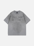 DAXUEN Distressed typewriter print short-sleeved T-shirt