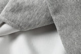 DAXUEN grey marl hoodie with distressed Union Jack graphic