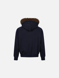 DAXUEN grey marl hoodie with distressed Union Jack graphic