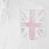 DAXUEN white long-sleeve distressed Union Jack graphic tee