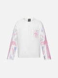 DAXUEN white long-sleeve distressed Union Jack graphic tee