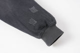 DAXUEN washed black distressed vintage panel hooded sweatshirt